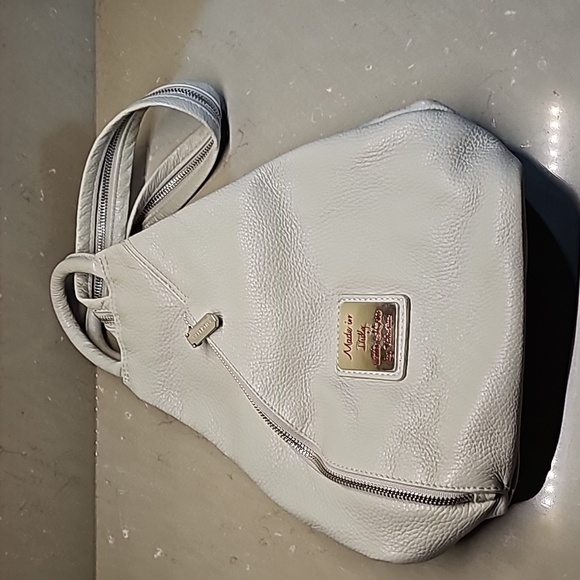 Valentina Handbags - Valentina Grey Genuine Leather Mini Backpack mini handbag cross